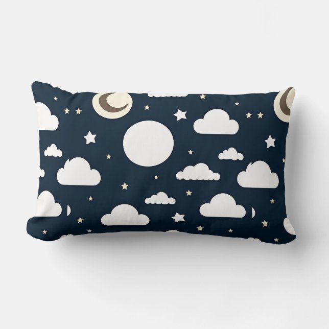 Night Sky Pattern Lumbar Pillow (Front)