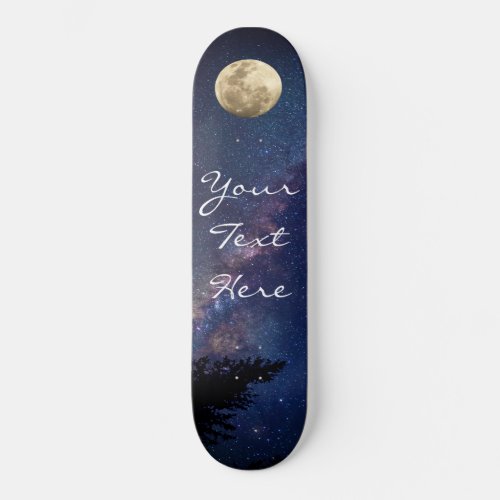 Night Sky Personalised Custom Skateboard Deck