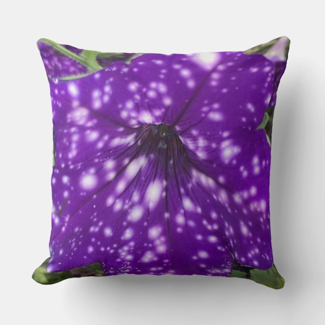 Night Sky Petunia Pillow (Front)
