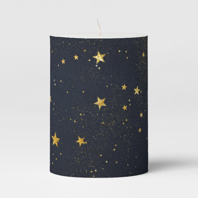 Night sky  pillar candle (Front)