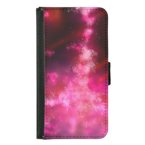 Night Sky  Pink Flare  Flip Samsung Galaxy Wallet