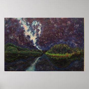 Night Sky Poster by AnchorOfTheSoulArt at Zazzle