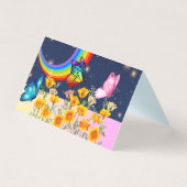 Night Sky, Rainbow, Butterflies, and Flowers (Front)