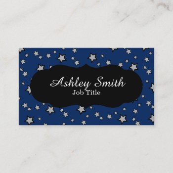 Night Sky Star Business Cards by retroflavor at Zazzle