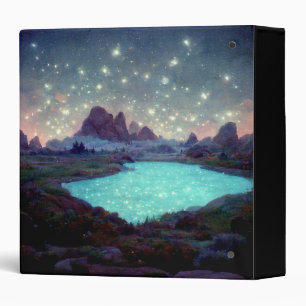 Night Sky Stars Fantasy Landscape 3 Ring Binder