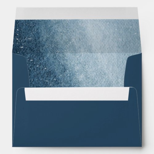 Night Sky Stars Navy Blue White Envelope