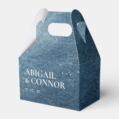 Night Sky Stars Navy Blue White Favor Boxes