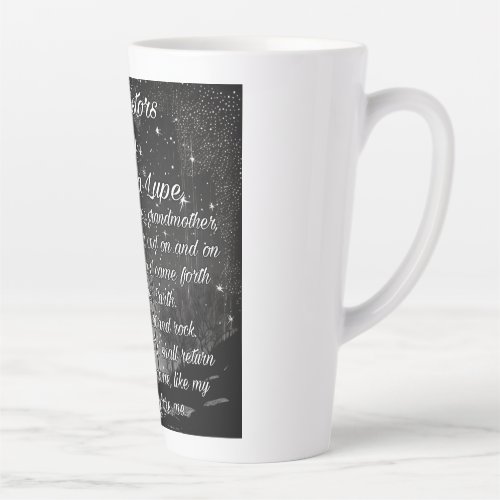 Night Sky Stars Poetry Latte Large Mug