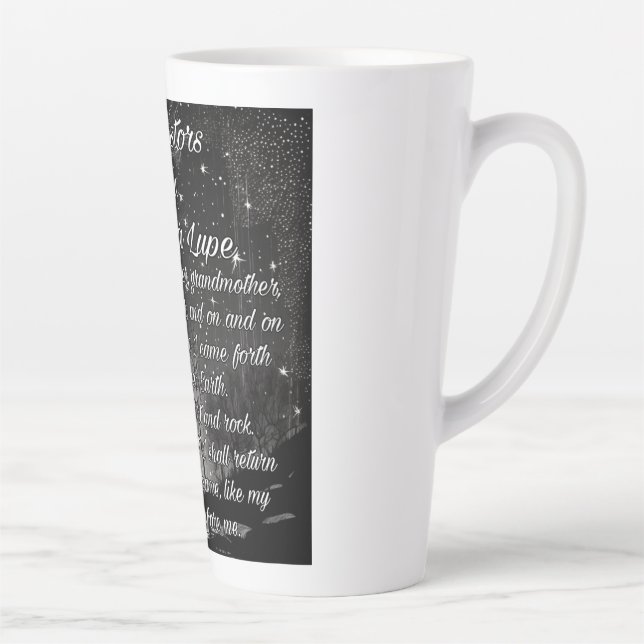Night Sky Stars Poetry Latte Large Mug (Right)