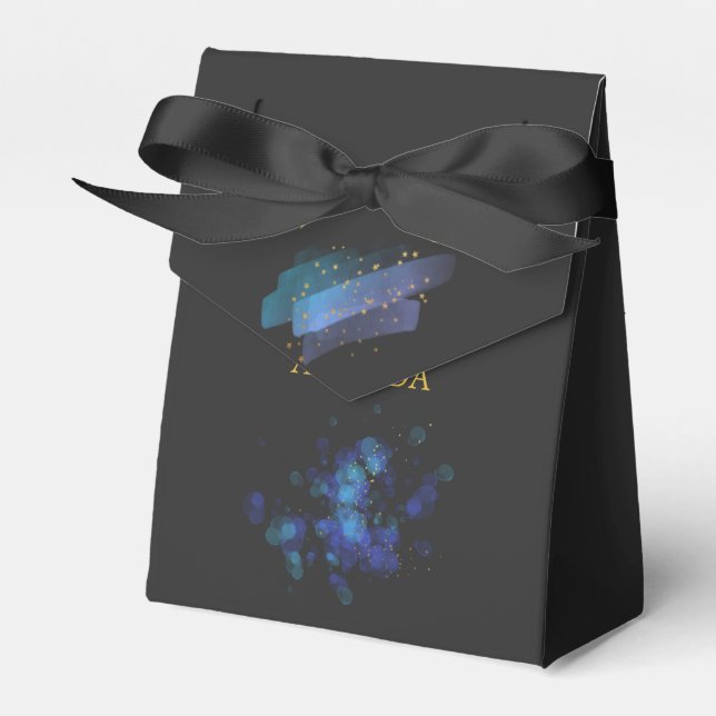 Night Sky Stars Space Fantasy Party Favor Boxes (Front Side)