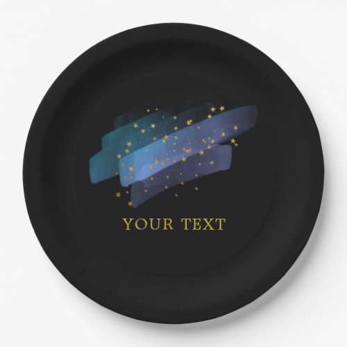 Night Sky Stars Space Fantasy Party Paper Plates