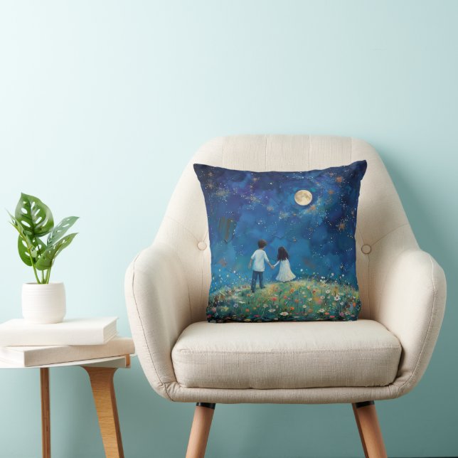 Night Sky Throw Pillow (Chair)