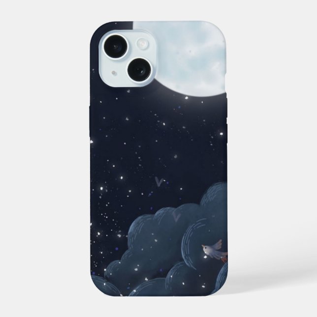 Night Sky Tough Phone Case — Moon, Stars  (Back)