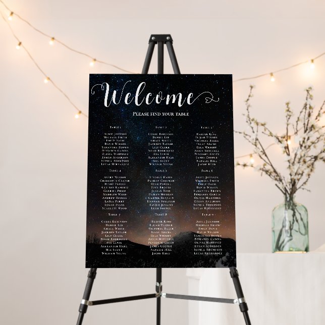 Night sky wedding under the stars foam board (In Situ (Stand))