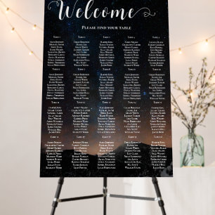 Night sky wedding under the stars foam board
