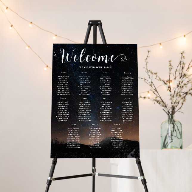 Night sky wedding under the stars foam board (In Situ (Stand))