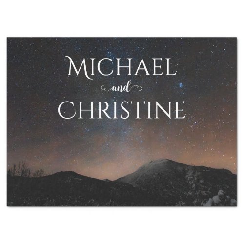 Night sky wedding under the stars tissue paper