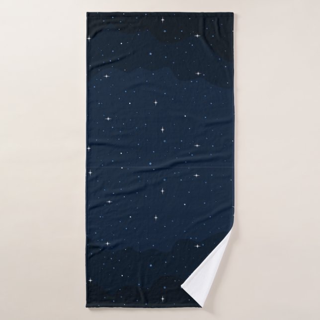 Night Sky with Bright Stars Bath Towel (Bath Towel)