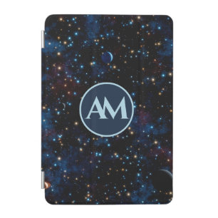 Night sky with stars and planets personalized iPad mini cover