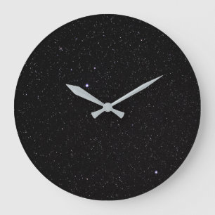 Night Sky with Stars Large Clock