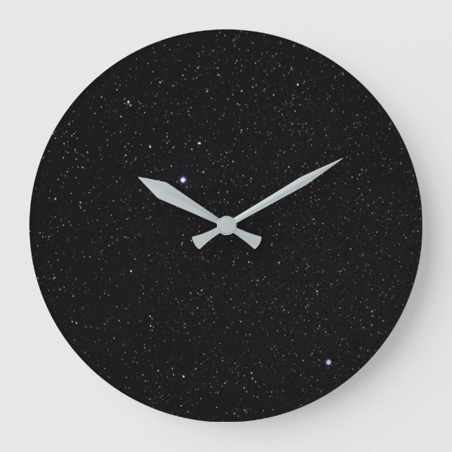 Night Sky with Stars Large Clock (Front)
