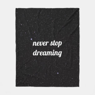 Night Sky with Stars Quote Sherpa Blanket