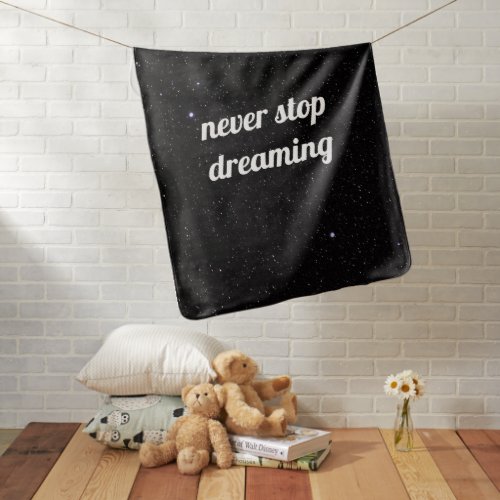 Night Sky with Stars Quote Sherpa Blanket