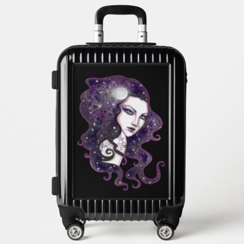 Night Skye Fantasy Celestial Woman Art Luggage