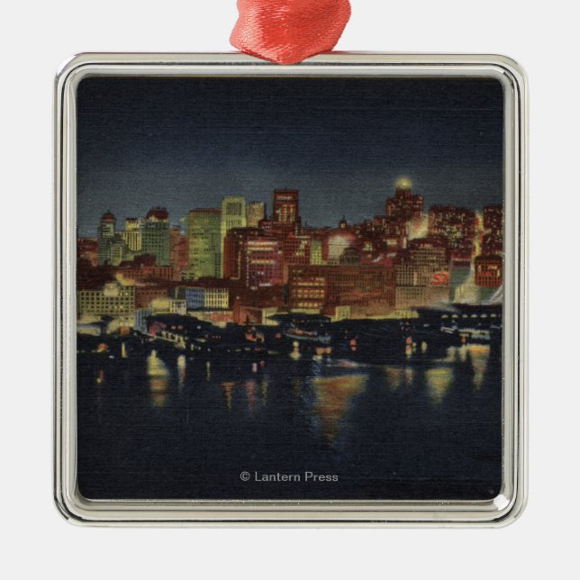 Night Skyline of "The Queen City of the Metal Ornament (Front)