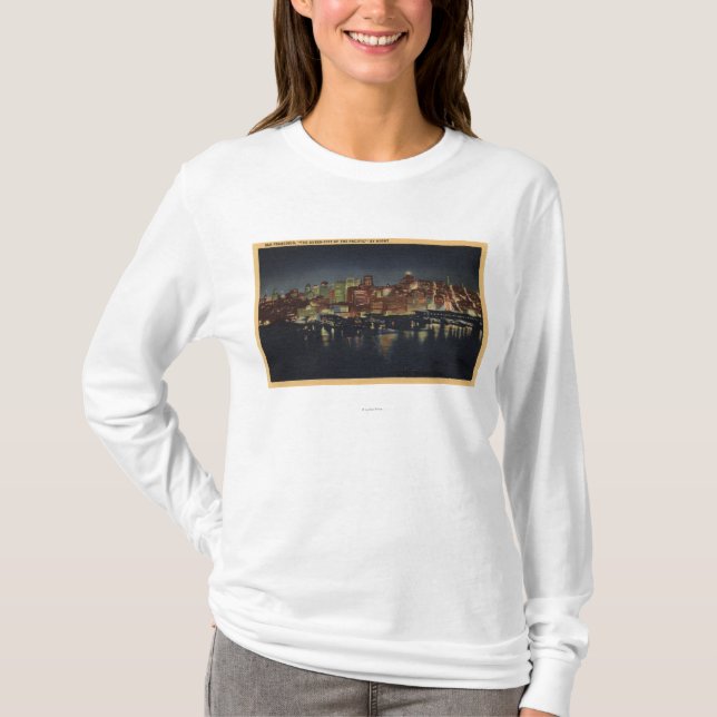 Night Skyline of "The Queen City of the T-Shirt (Front)