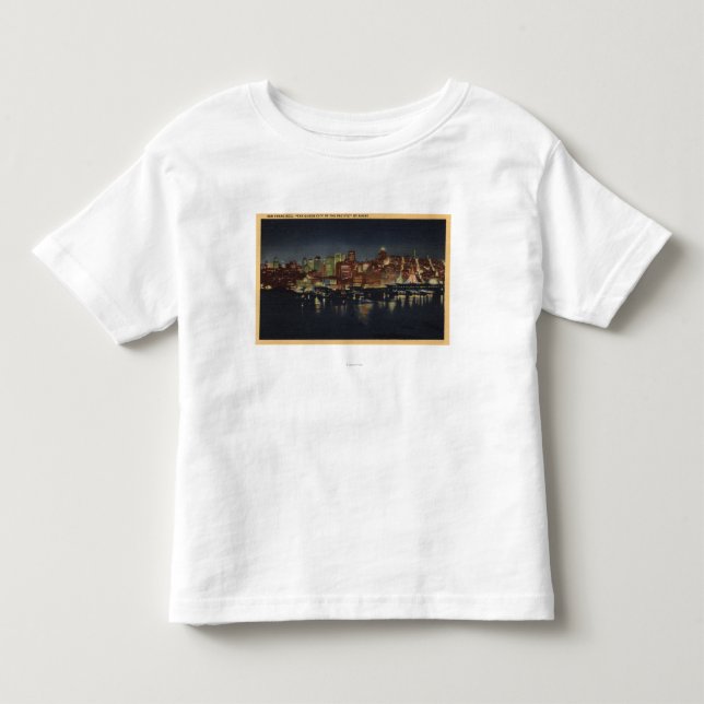 Night Skyline of "The Queen City of the Toddler T-shirt (Front)