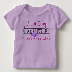 Night Song Purple Baby Long Sleeves Tee