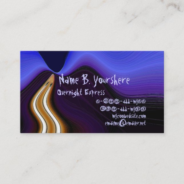 Night Speed Business Card (Front)