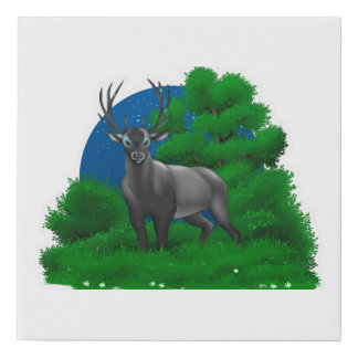 Night Stag |  Faux Canvas Print