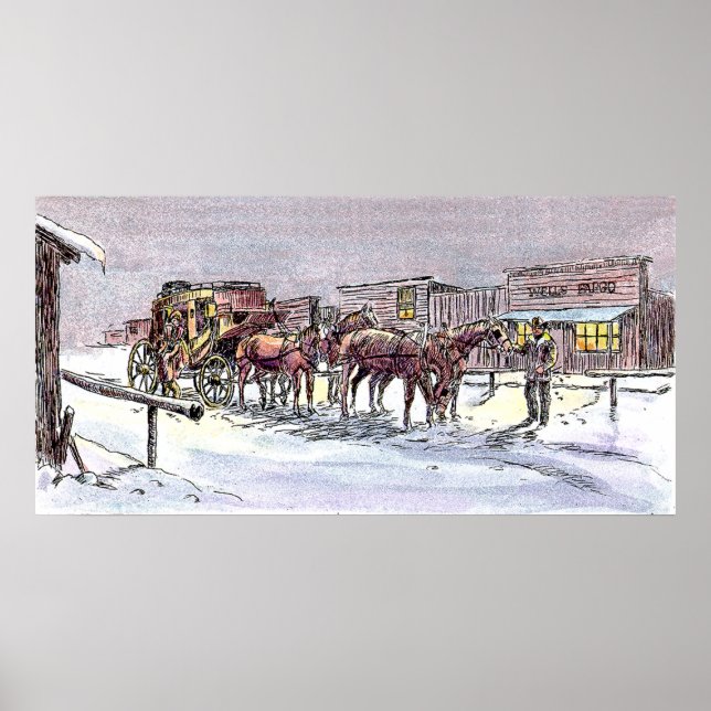 NIGHT STAGECOACH by SHARON SHARPE Poster (Front)