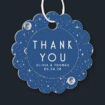 Night Star Celestial Mystical Blue Thank You Favor Tags<br><div class="desc">Starry night thank you favor tags</div>