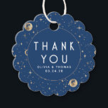Night Star Celestial Mystical Blue Thank You Favor Tags<br><div class="desc">Starry night thank you favor tags</div>