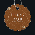Night Star Celestial Mystical Terracotta Thank You Favor Tags<br><div class="desc">Starry night thank you favor tags</div>