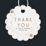 Night Star Celestial Mystical White Thank You Favor Tags<br><div class="desc">Starry night thank you favor tags</div>