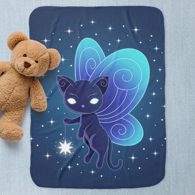 Night Star Fairy Pixie Cat Baby Blanket (Creator Uploaded)