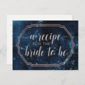 Night Star Sky Celestial Galaxy Bride Recipe Card (Front/Back)