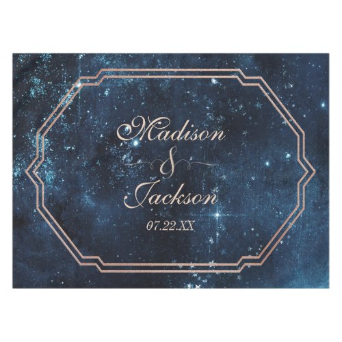Night Star Sky Celestial Galaxy Wedding Monogram