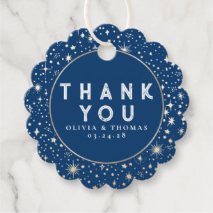 Night Stars Celestial Mystical Thank You Favor Tags