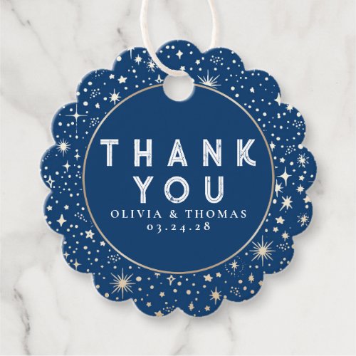 Night Stars Celestial Mystical Thank You Favor Tags