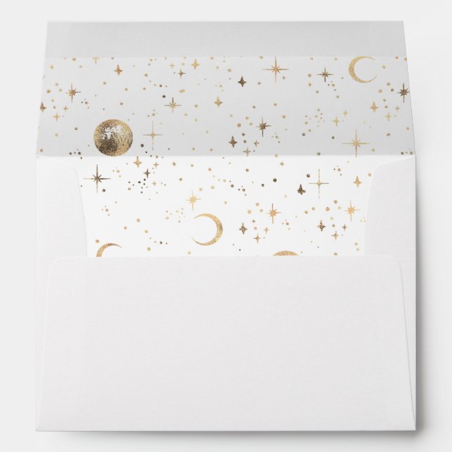 Night Stars Constellation Starry Night Mystical Envelope (Back (Bottom))