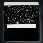 Night Stars Constellation Starry Night Mystical Envelope<br><div class="desc">Blinking stars black modern envelopes</div>