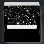 Night Stars Constellation Starry Night Mystical Envelope<br><div class="desc">Blinking stars black modern envelopes</div>
