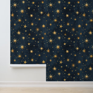 Night Stars navy Blue Ceiling Wallpaper