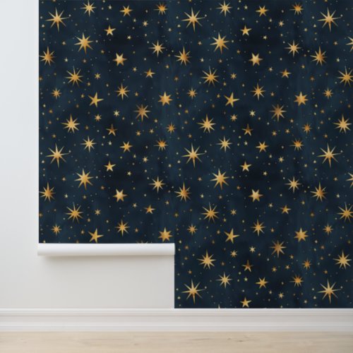 Night Stars navy Blue Ceiling Wallpaper