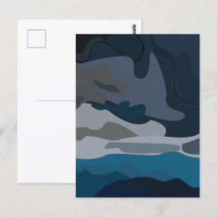 Night Stars Sky Clouds  Postcard